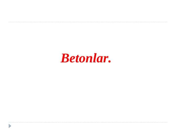 Betonlar