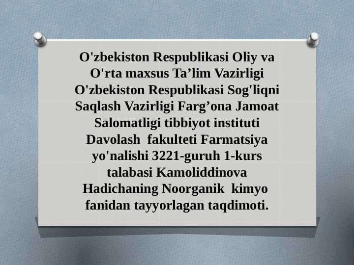 Uglerod birikmalari va xossalari