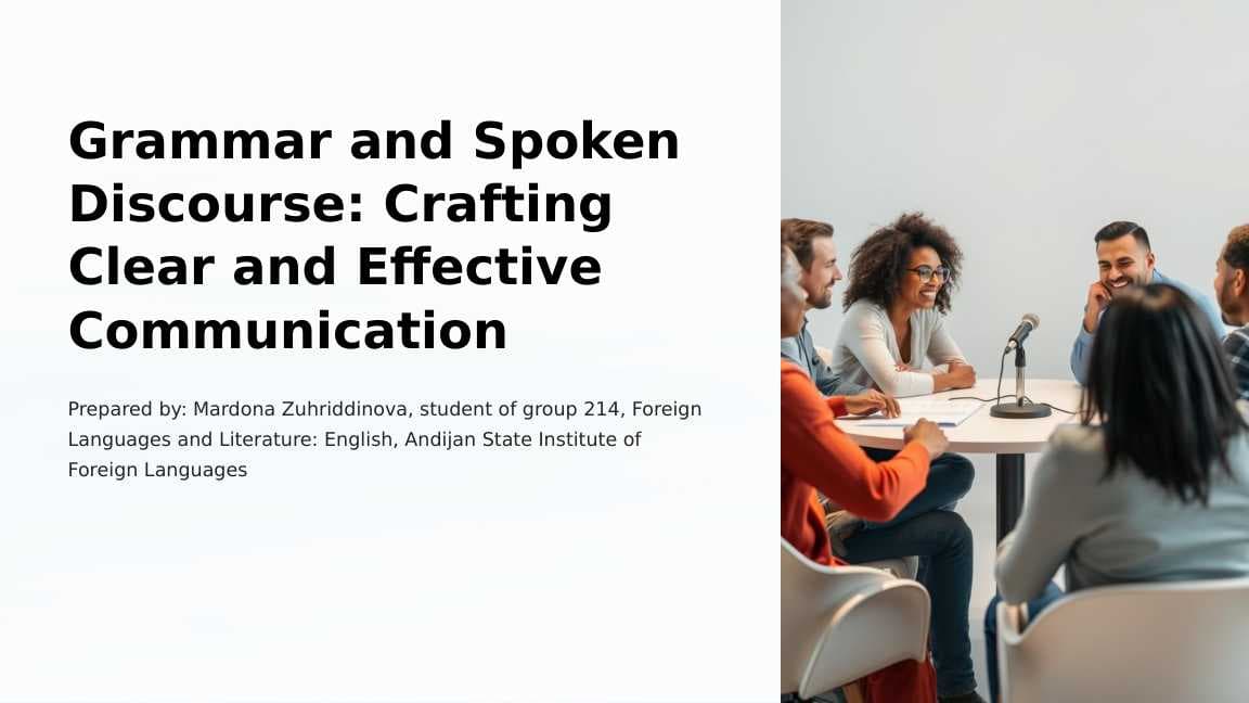 Grammar and spoken discourse