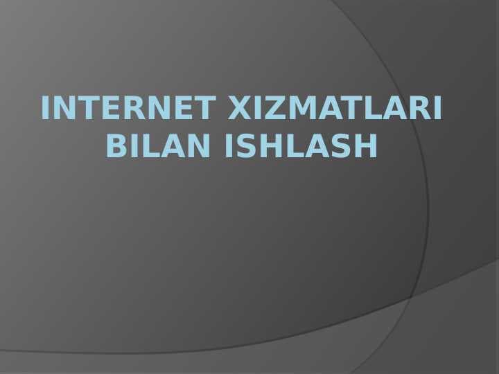 Internet xizmati