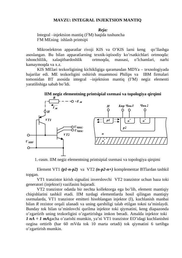 INTEGRAL INJEKTSION MANTIQ