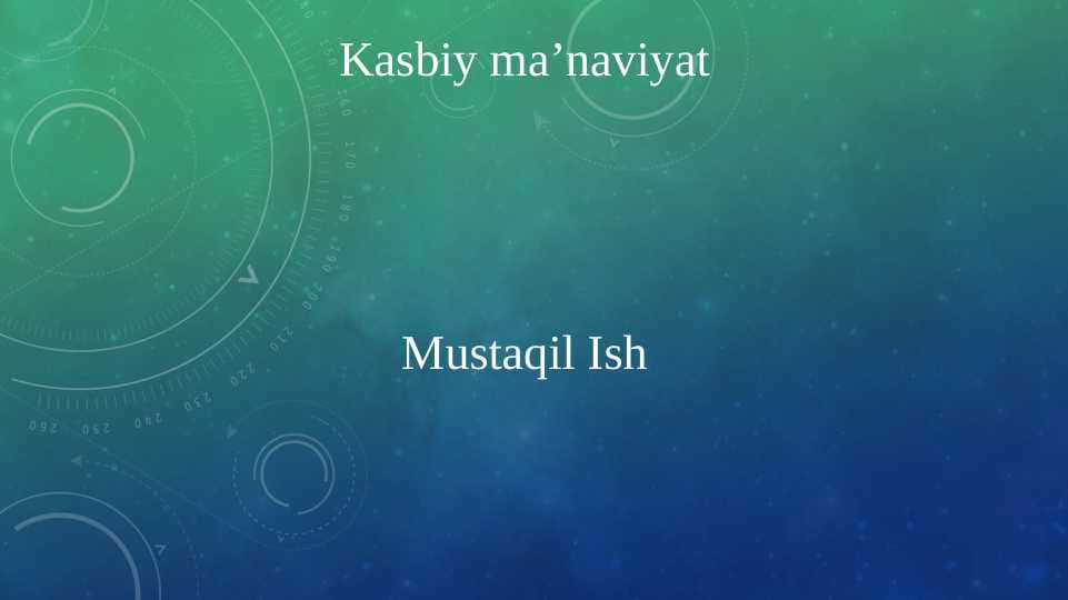 Kasbiy maʼnaviyat