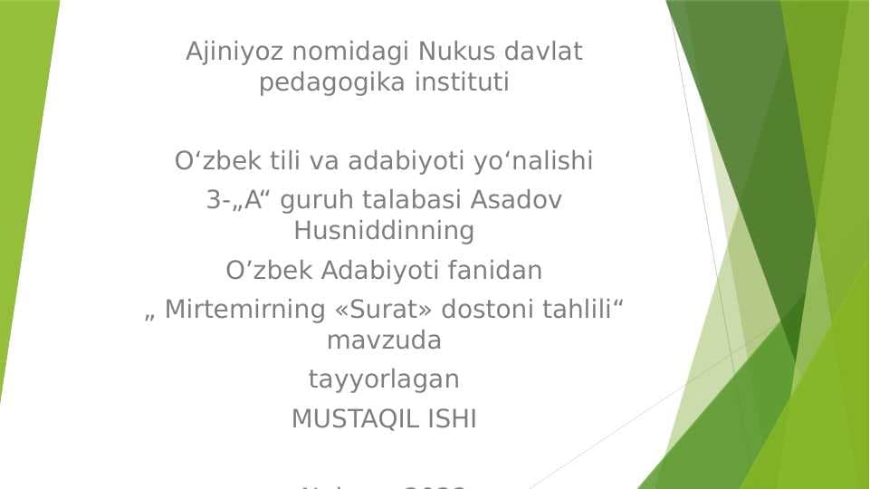 Mirtemirning hayoti va ijodi. «Surat» lirik qissasi