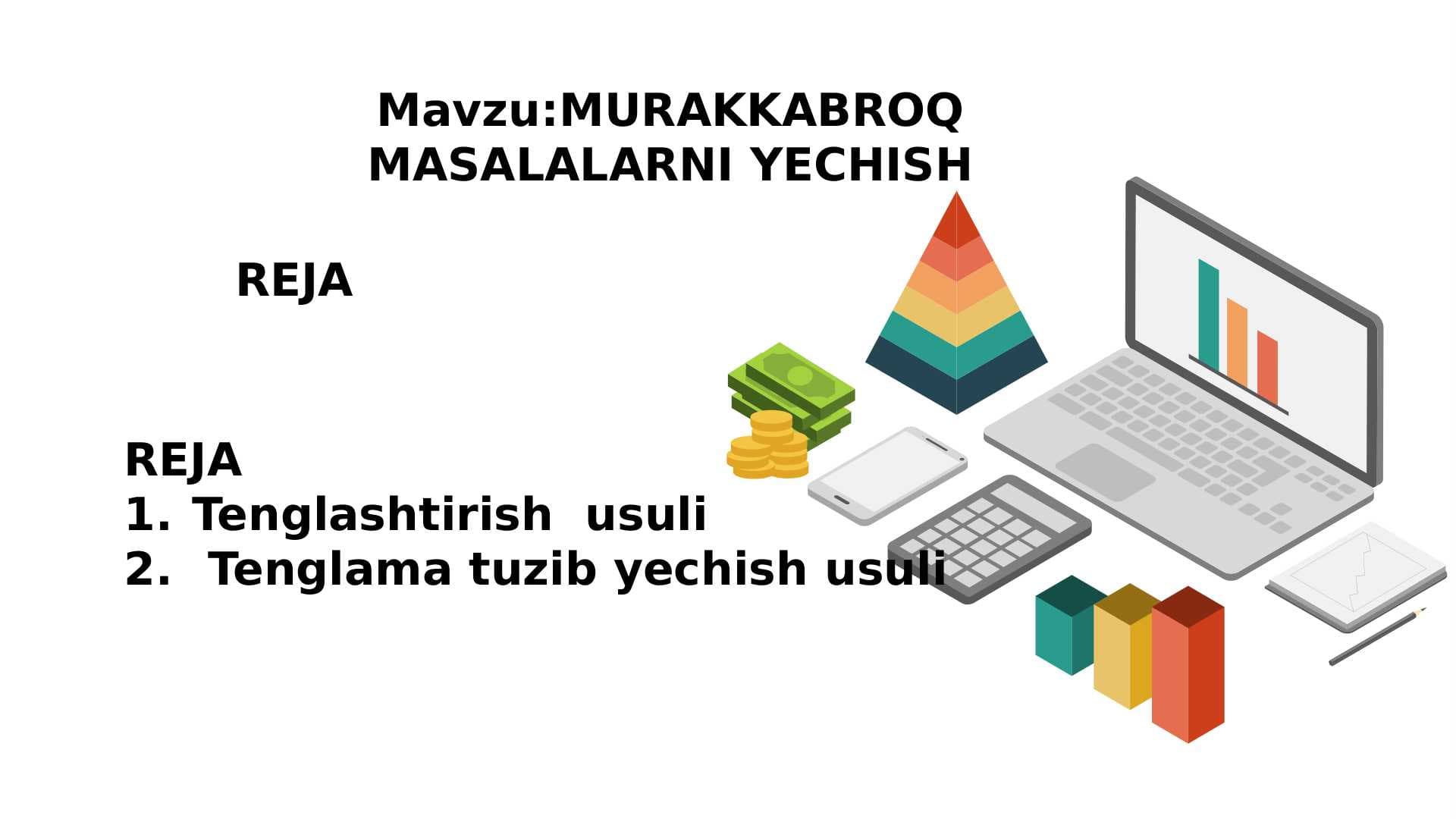 MURAKKABROQ MASALALARNI YECHISH biologiya