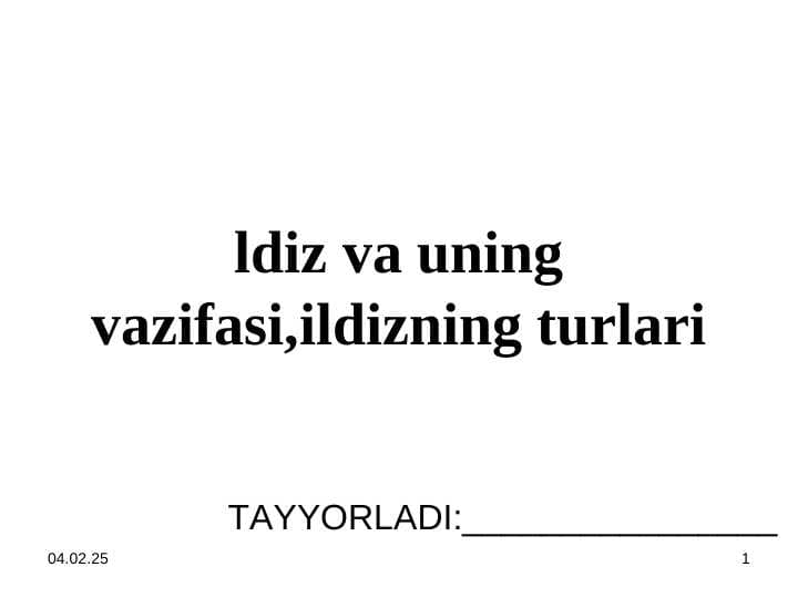 Ildiz va ildiz sistemasi