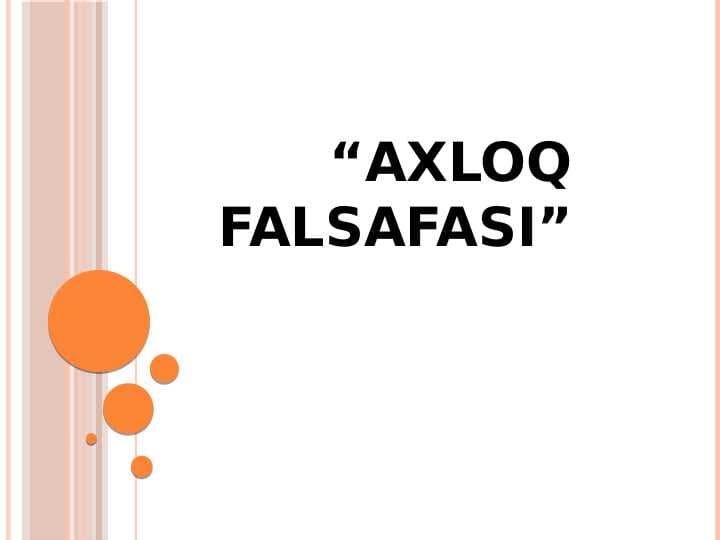 AXLOQ FALSAFASI