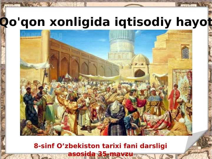 Qoqon xonligi iqtisodiy xayoti