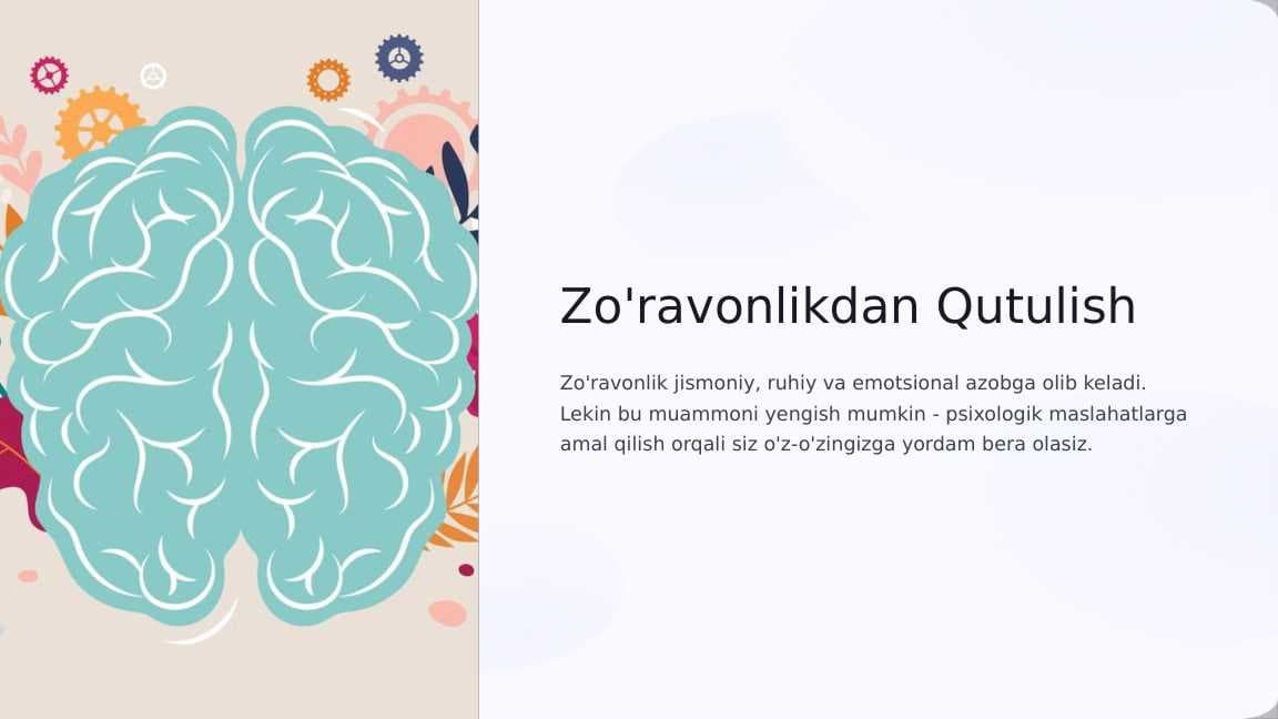 Zo'ravonlikdan Qutulish