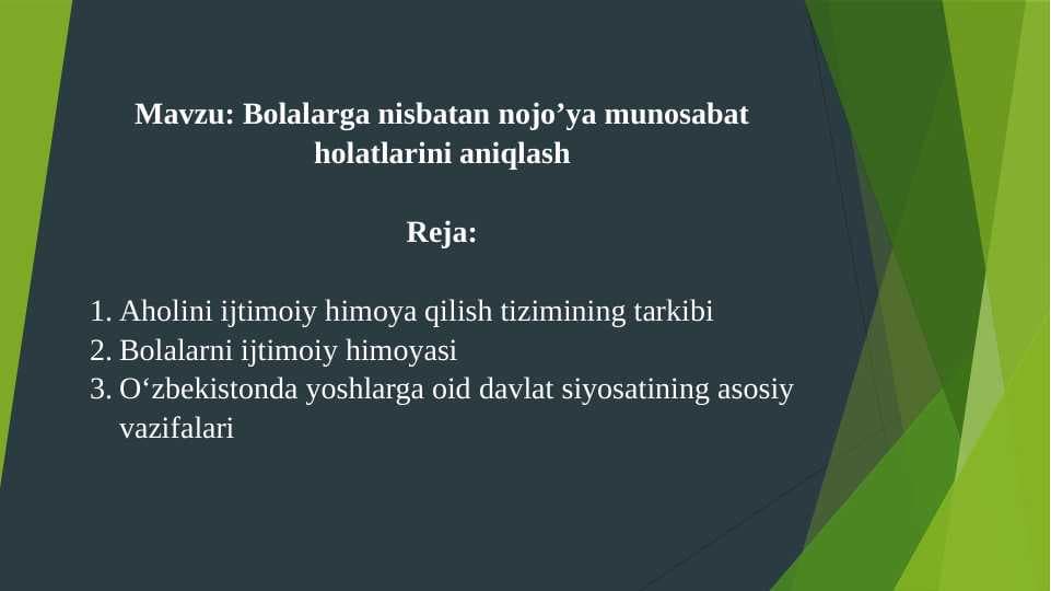 Bolalarga nisbatan ehtiyotsiz munosabatlarning ko’rinishlari va turlari