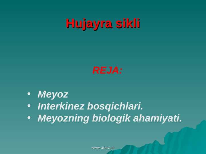 Hujayra sikli