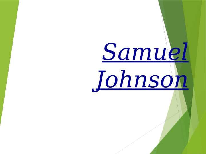 Samuel Johnson..