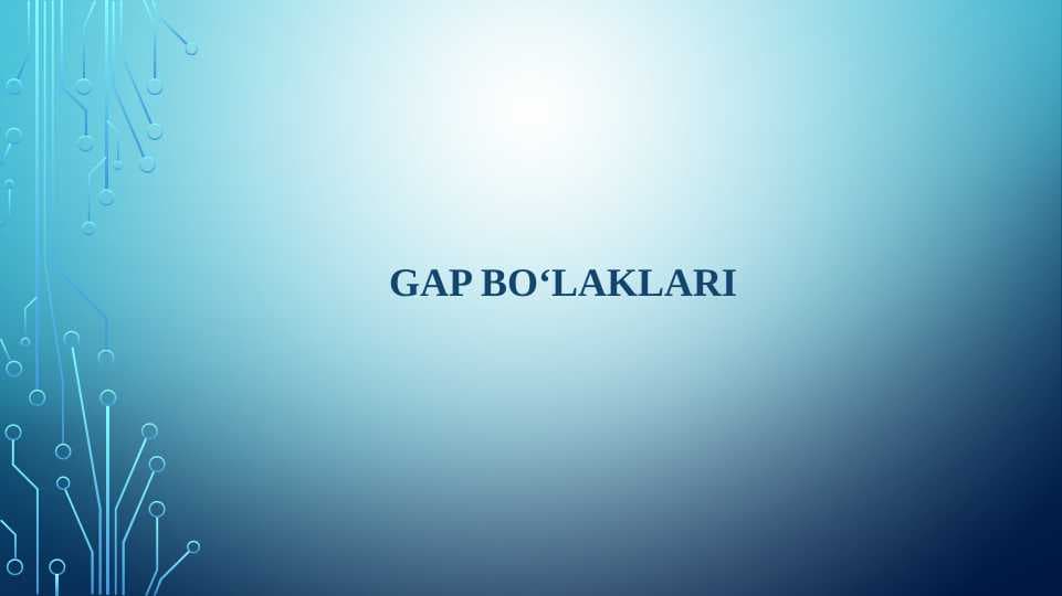 Gap bo‘laklari