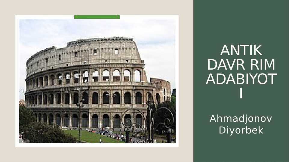 Antik davr Rim adabiyoti