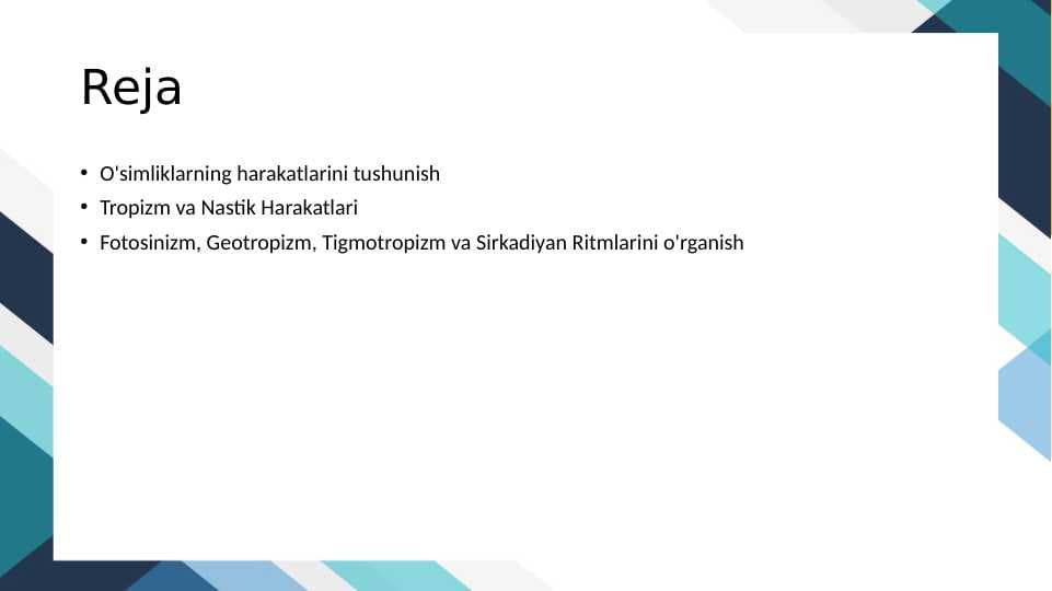 O'simliklarning harakatlanishi