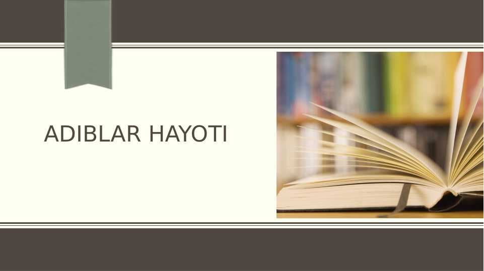 Adiblar hayoti