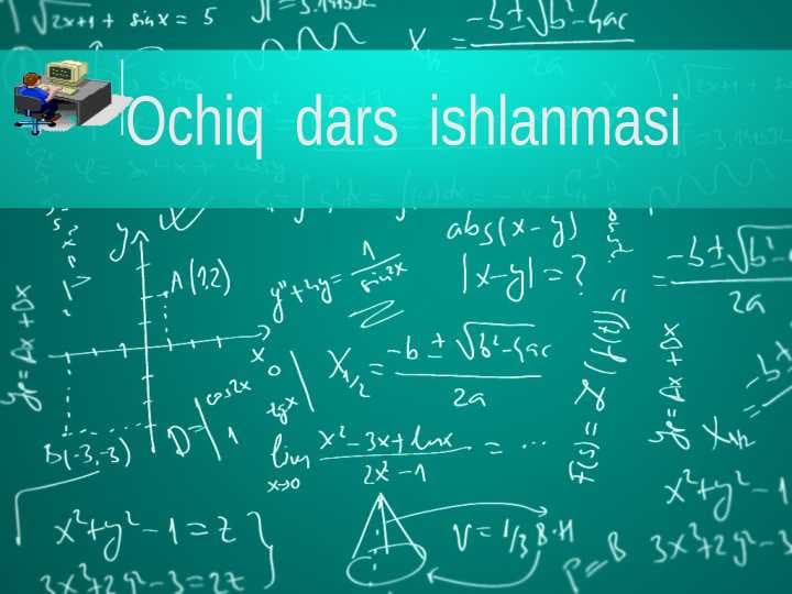 Matematik formulalar bilan ishlash