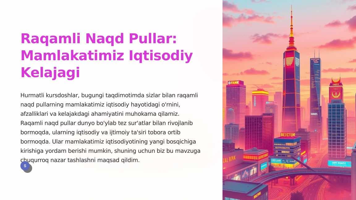 Raqamli Naqd Pullar Mamlakatimiz Iqtisodiy Kelajagi