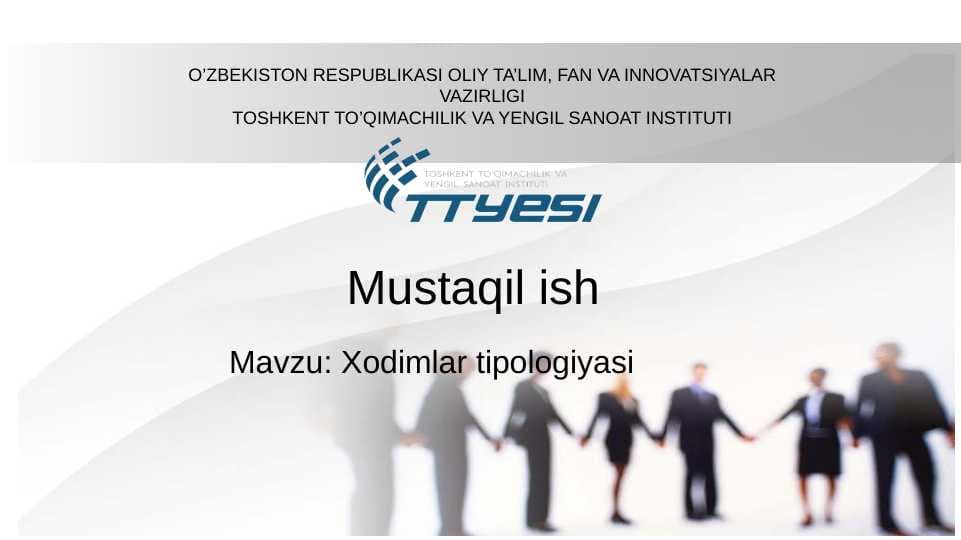 Xodimlar tipologiyasi