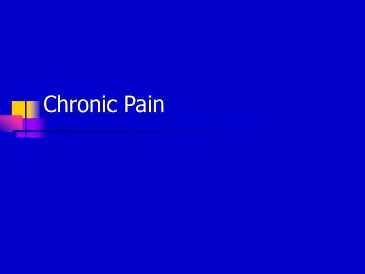 Chronic pain
