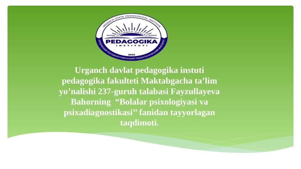 Maktab yoshidagi bolada estetik hissiyotning shakillanishi