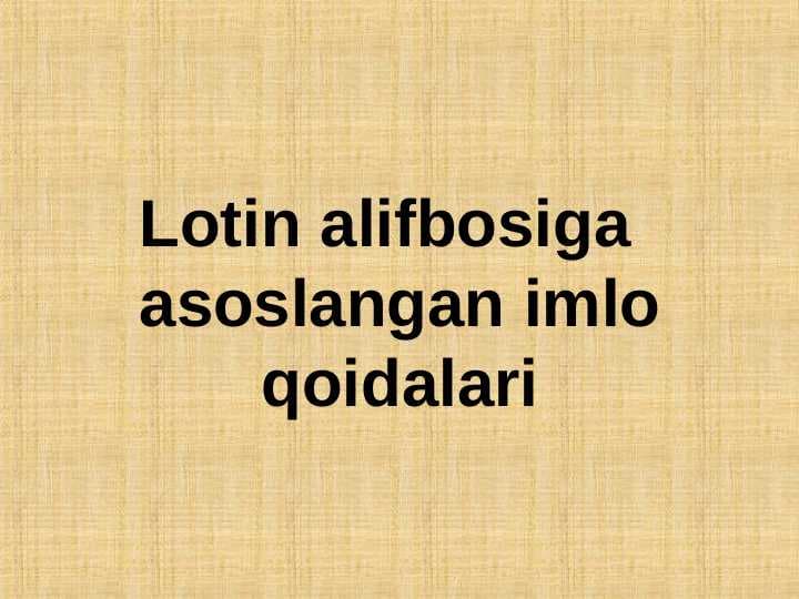 Imlo qoidalari