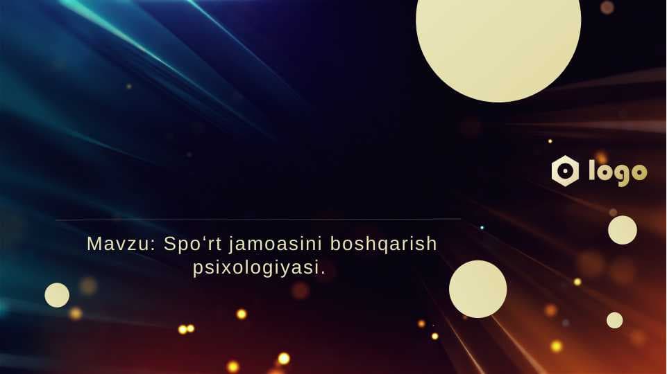Spoʻrt jamoasini boshqarish psixologiyasi