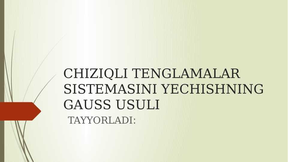 KARL FRIDRIX GAUSS