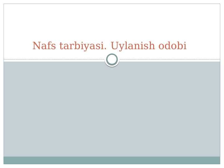Nafs tarbiyasi