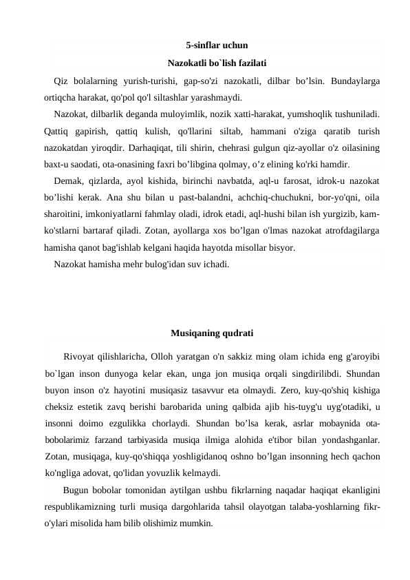 diktant matnlari