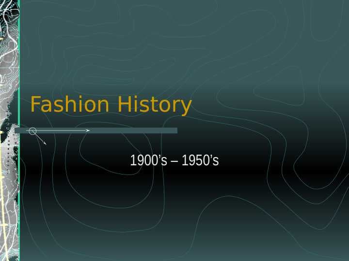 Fashion History