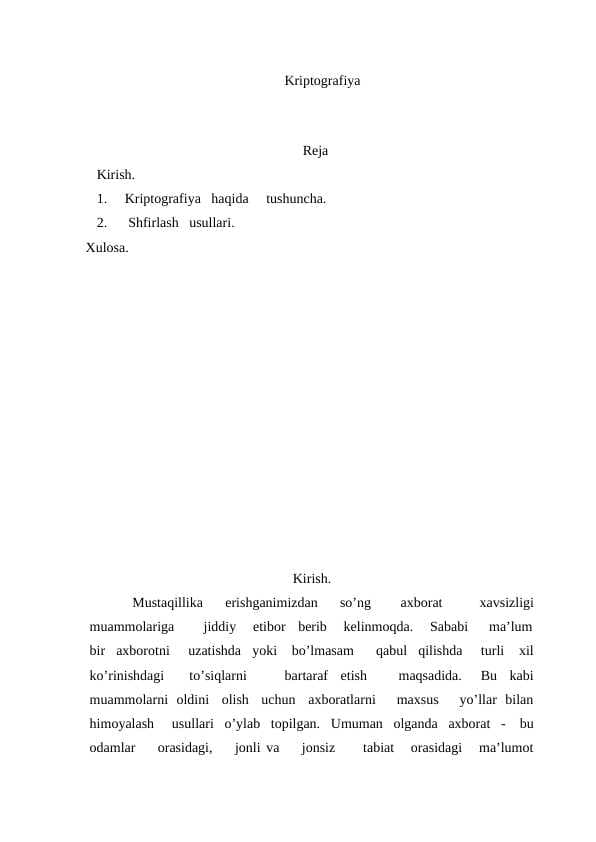 Kriptografiya   haqida     tushuncha