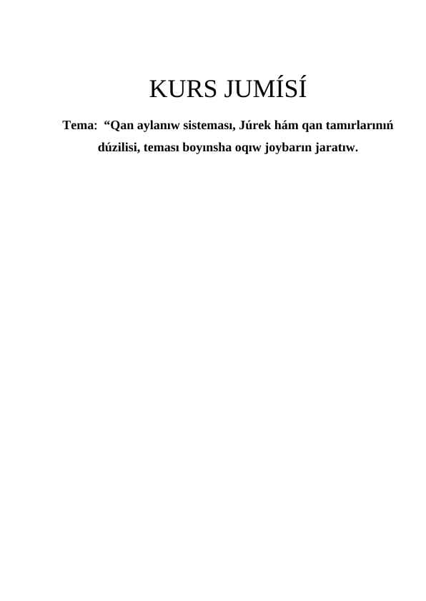 #kurs jumisi