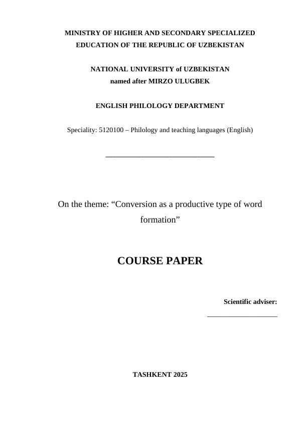 “Conversion as a productive type of word formation”