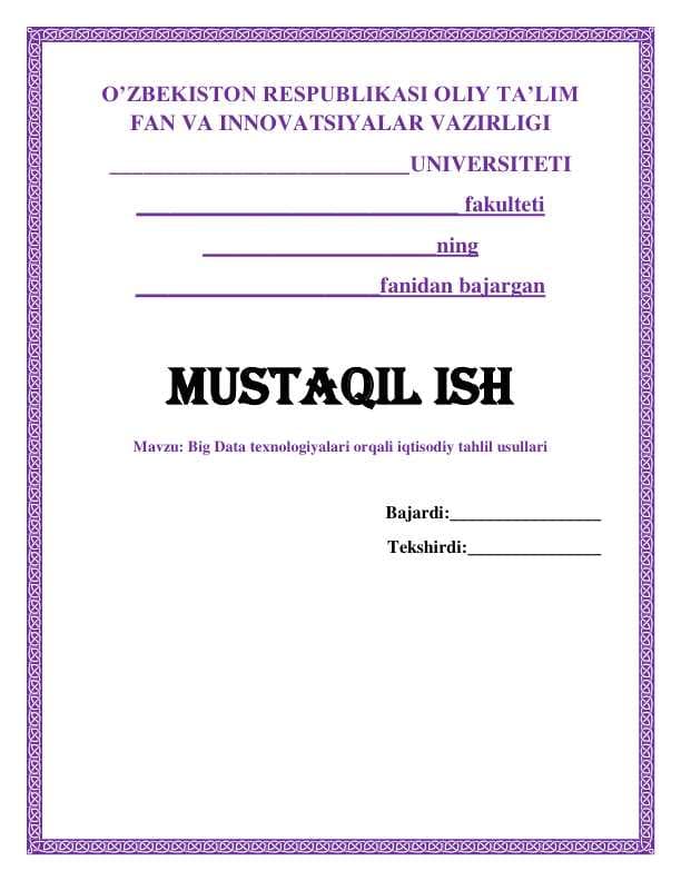 Big Data texnologiyalari orqali iqtisodiy tahlil usullari