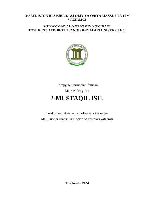 TCP/IP protokollar steki haqida umumiy tushuncha
