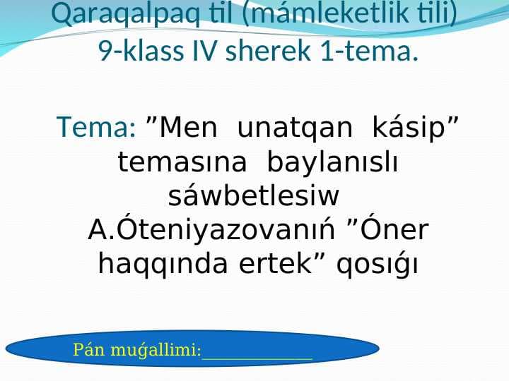 Men  unatqan  kásip