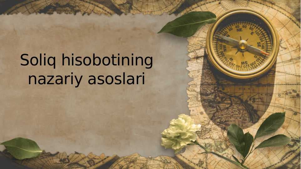 Soliq hisobotining nazariy asoslari taqdimot prezintatsiya