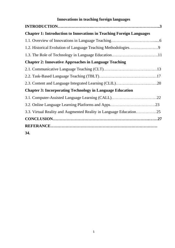Innovations in teaching foreign languages