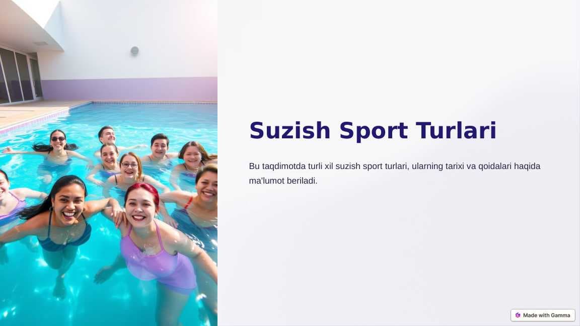 Suzish sport turlari