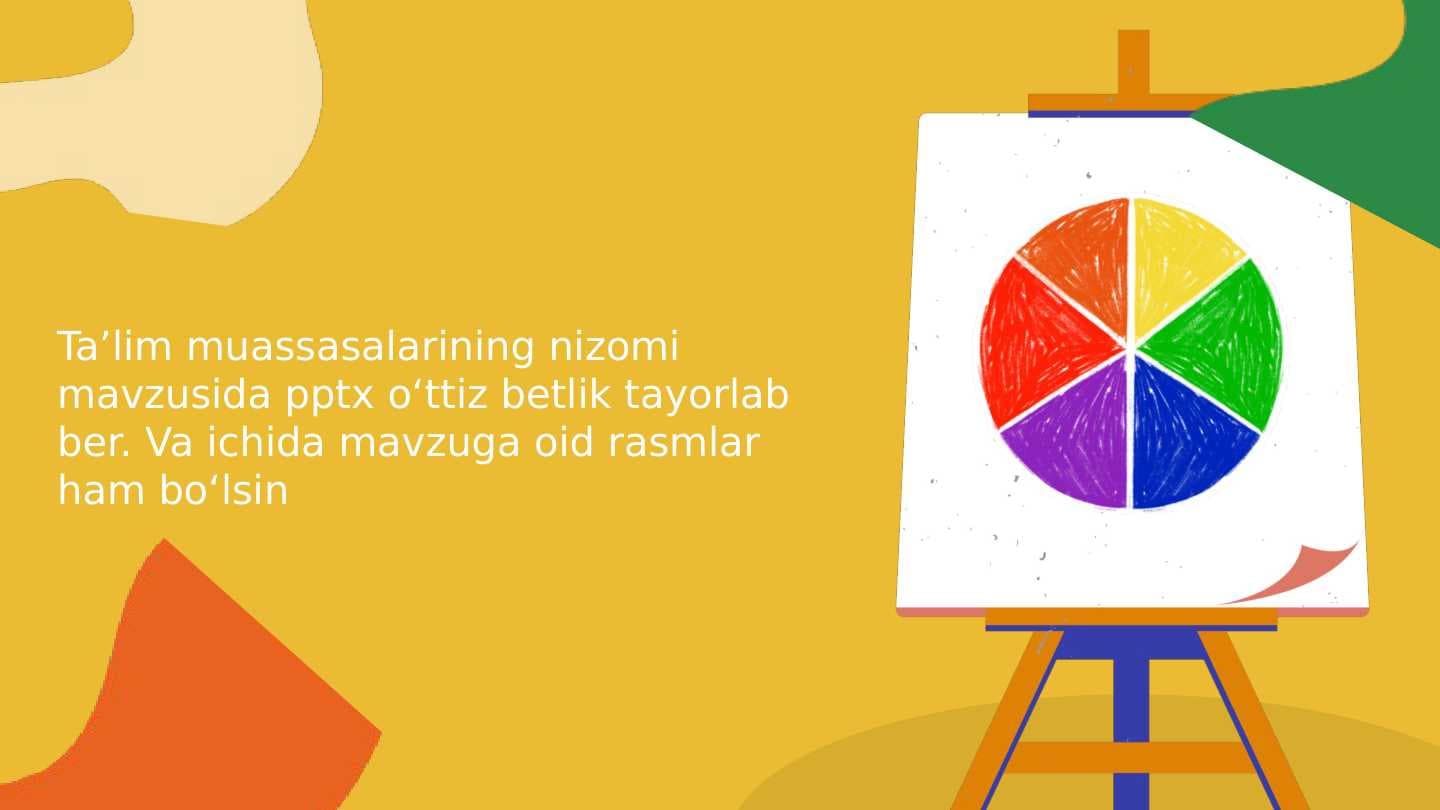 Taʼlim muassasalarining nizomi