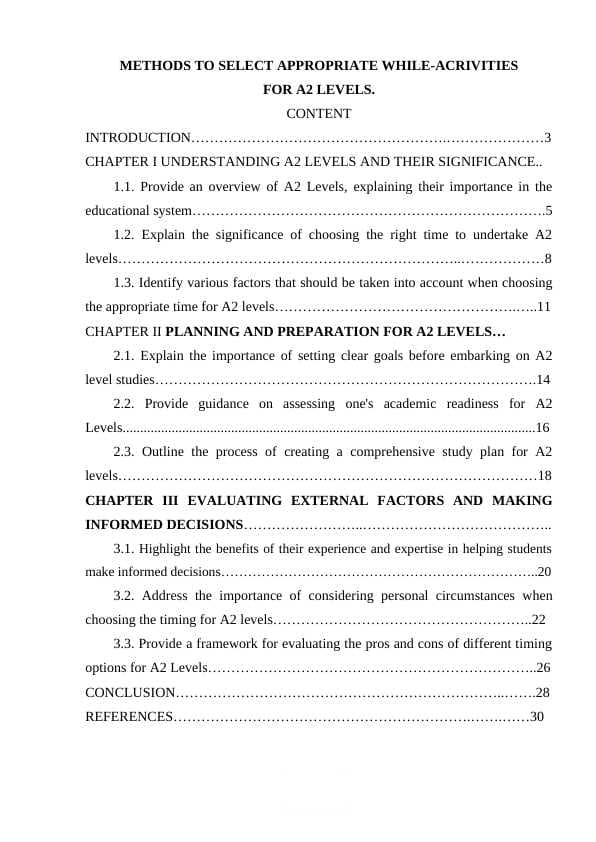 METHODS TO SELECT APPROPRIATE WHILE-ACRIVITIES  FOR A2 LEVELS