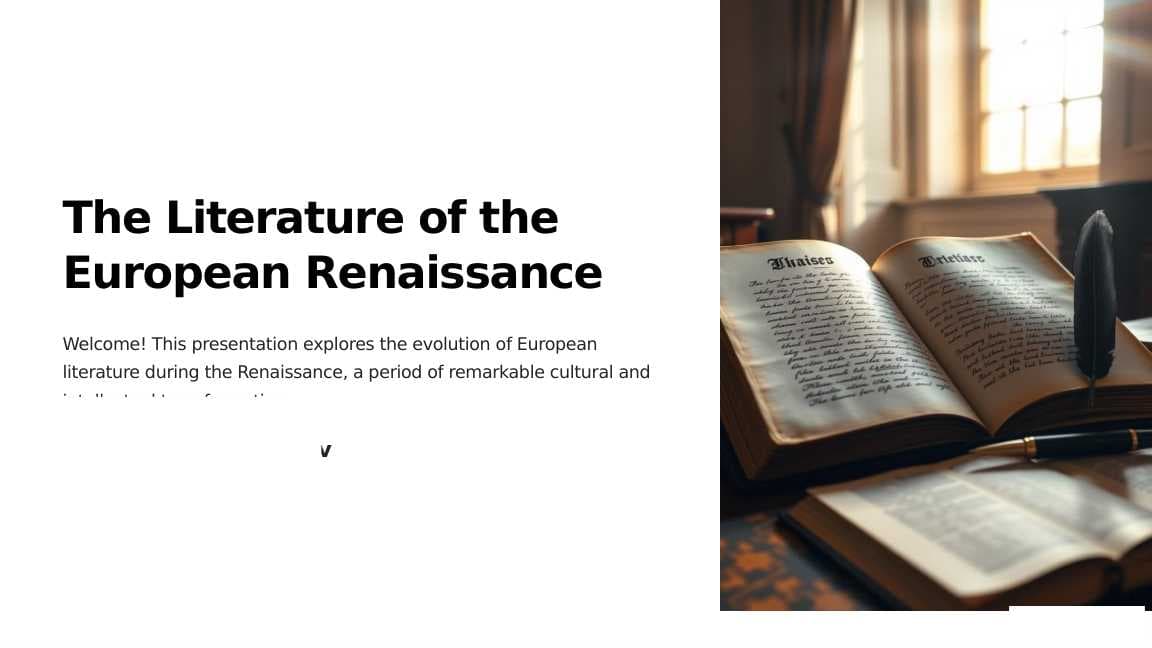The Literature of the European Renaissance