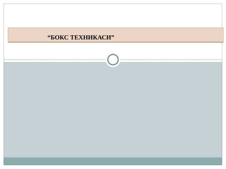 Бокс техникаси