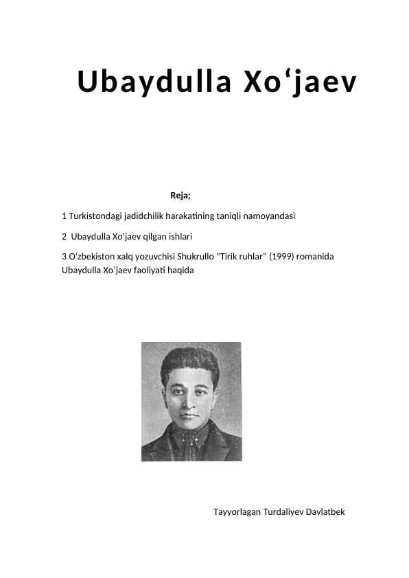 Ubaydulla Xo‘jaev