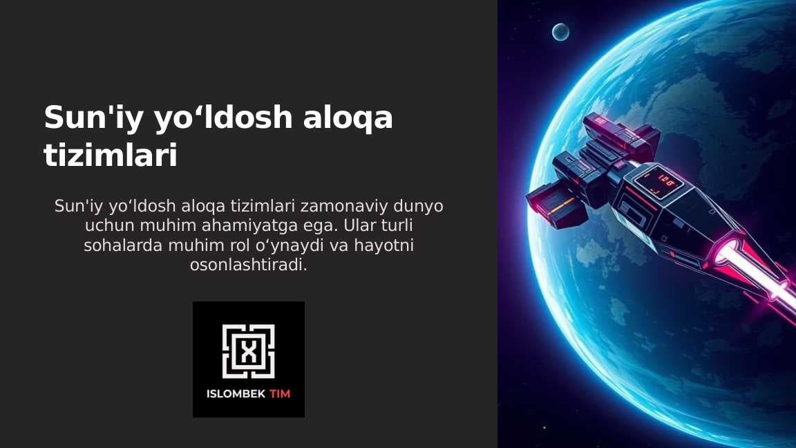 Sun'iy yoʻldosh aloqa tizimlari