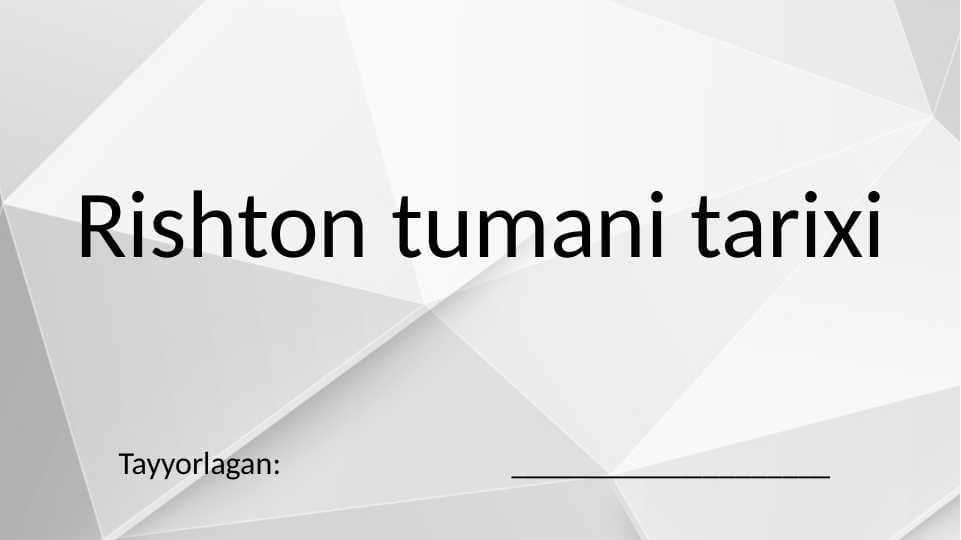 Rishton tumani tarixi