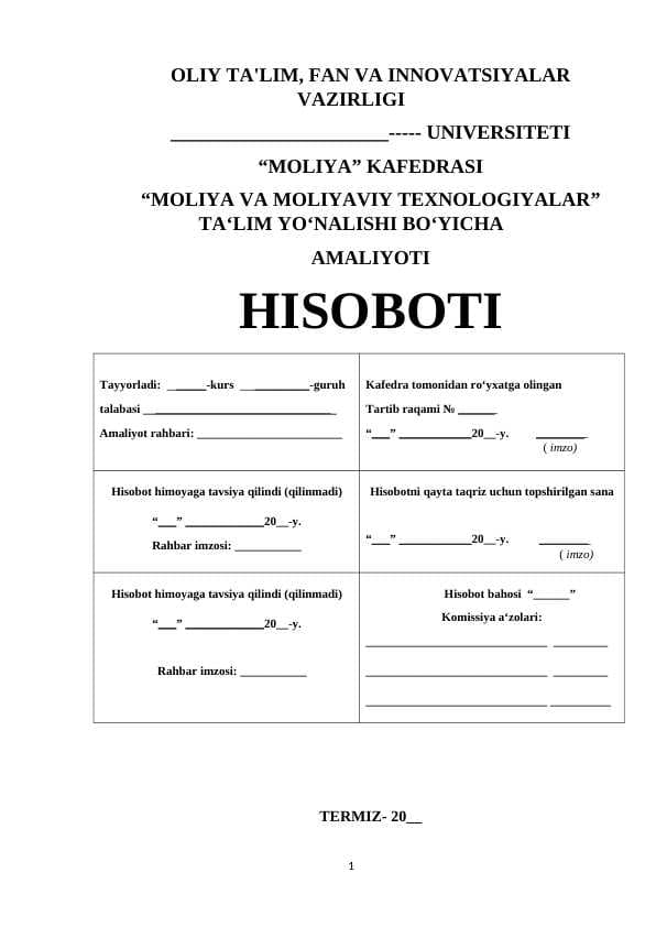 HAMKORBANK AMALIYOT HISOBOTI