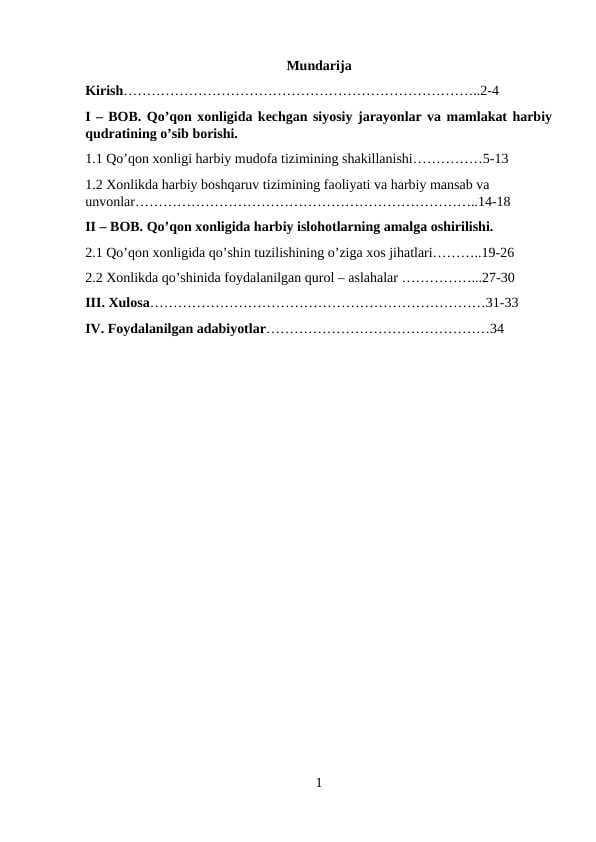 Qo'qon xonligida xarbiy ish