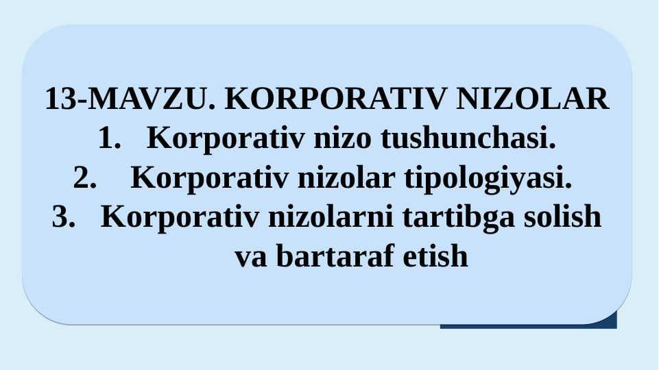 KORPORATIV NIZOLAR