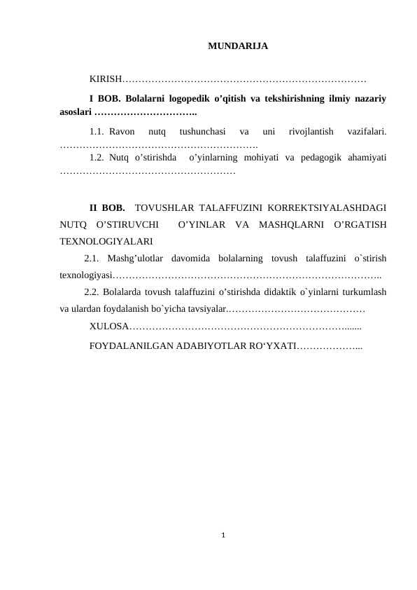 Bolalarni logopedik o’qitish va tekshirish